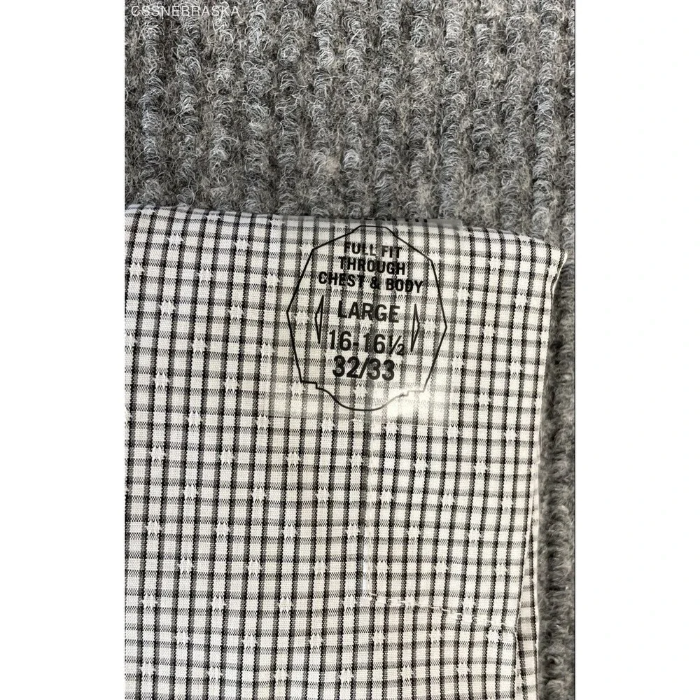 Van Heusen Men's Dress Shirt Flex Collar Regular Fit Black White Check NWT Sz L